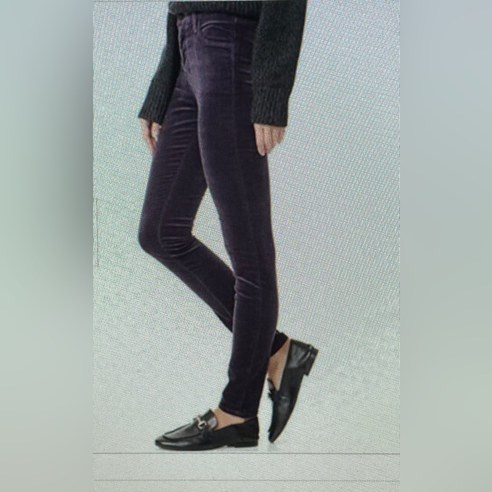 J.Brand NWT Deep Purple Velvet Skinny Pants 27
